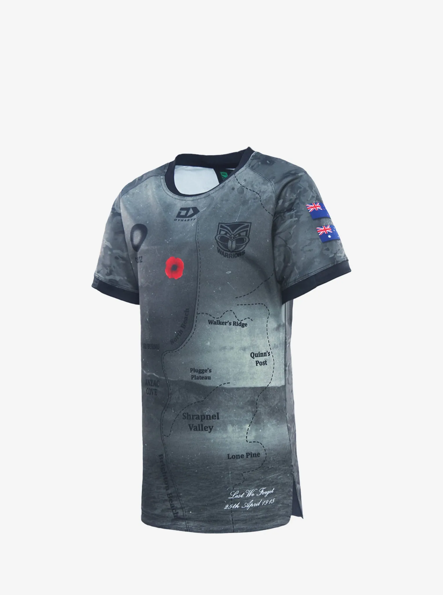 wellness Performance Driven 2025 New Zealand Warriors ANZAC Round Warm Up Tee Youth