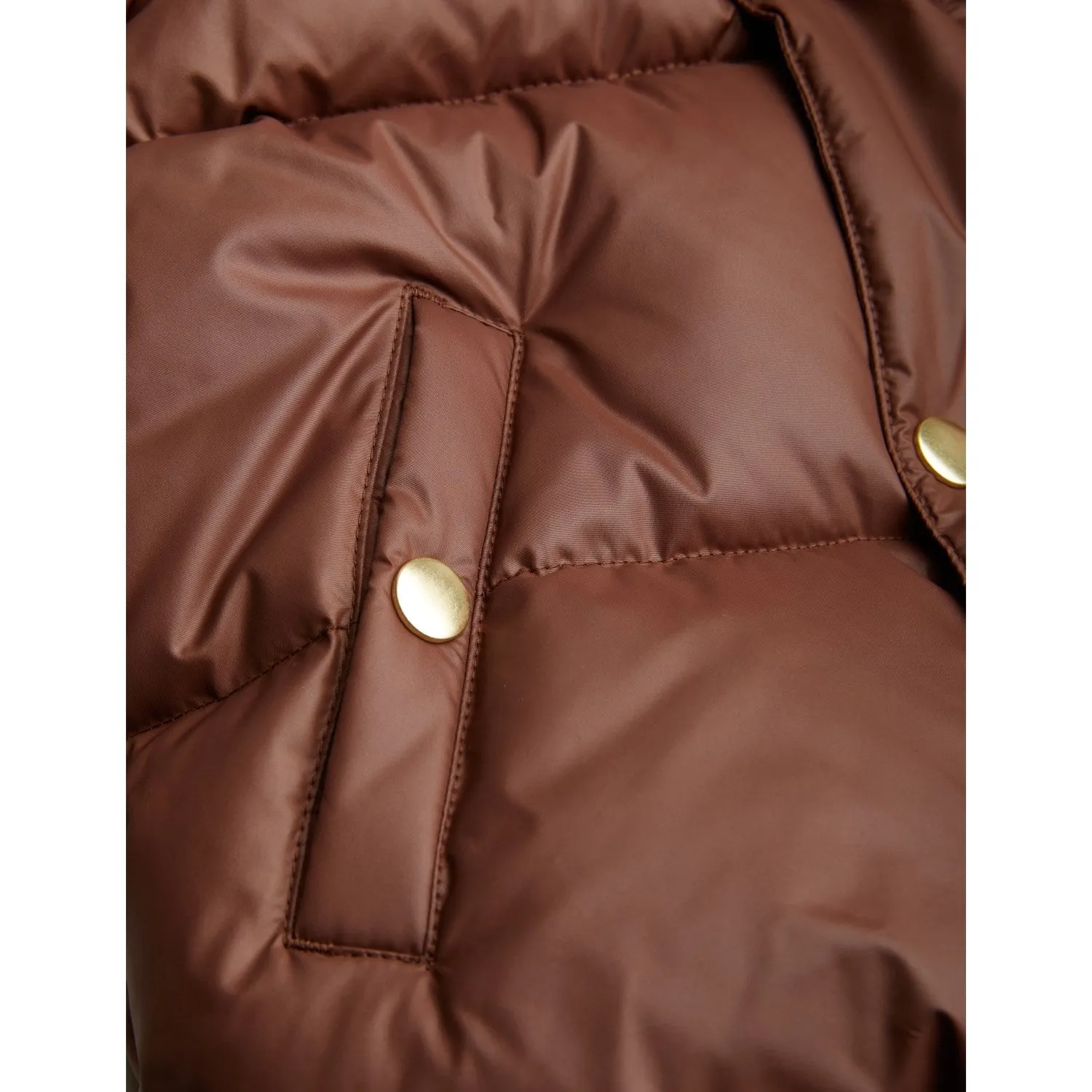 custom-fit Soft-touch fabric Mini Rodini Brown DAnd Emb Puffer Jacket