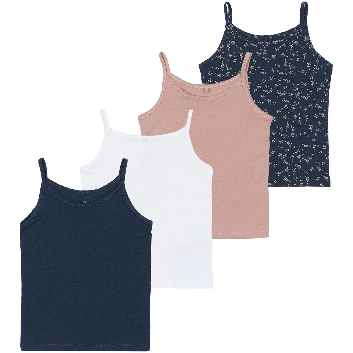 The New Multi Color Mood Indigo Girls Basic Strap Top Multi Pack Easy Care