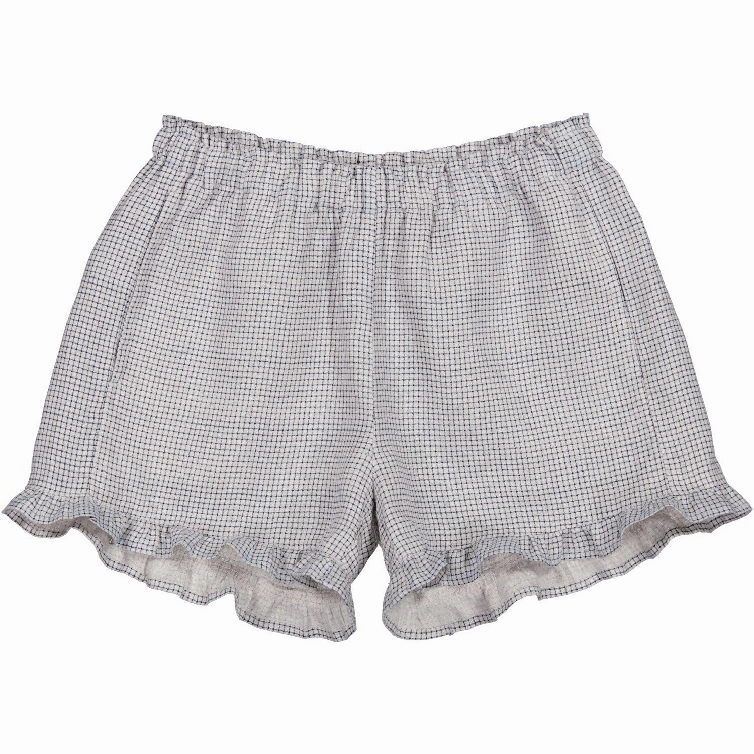 MarMar Linen Mini Check Pala Frill Shorts Snowboarding Gear