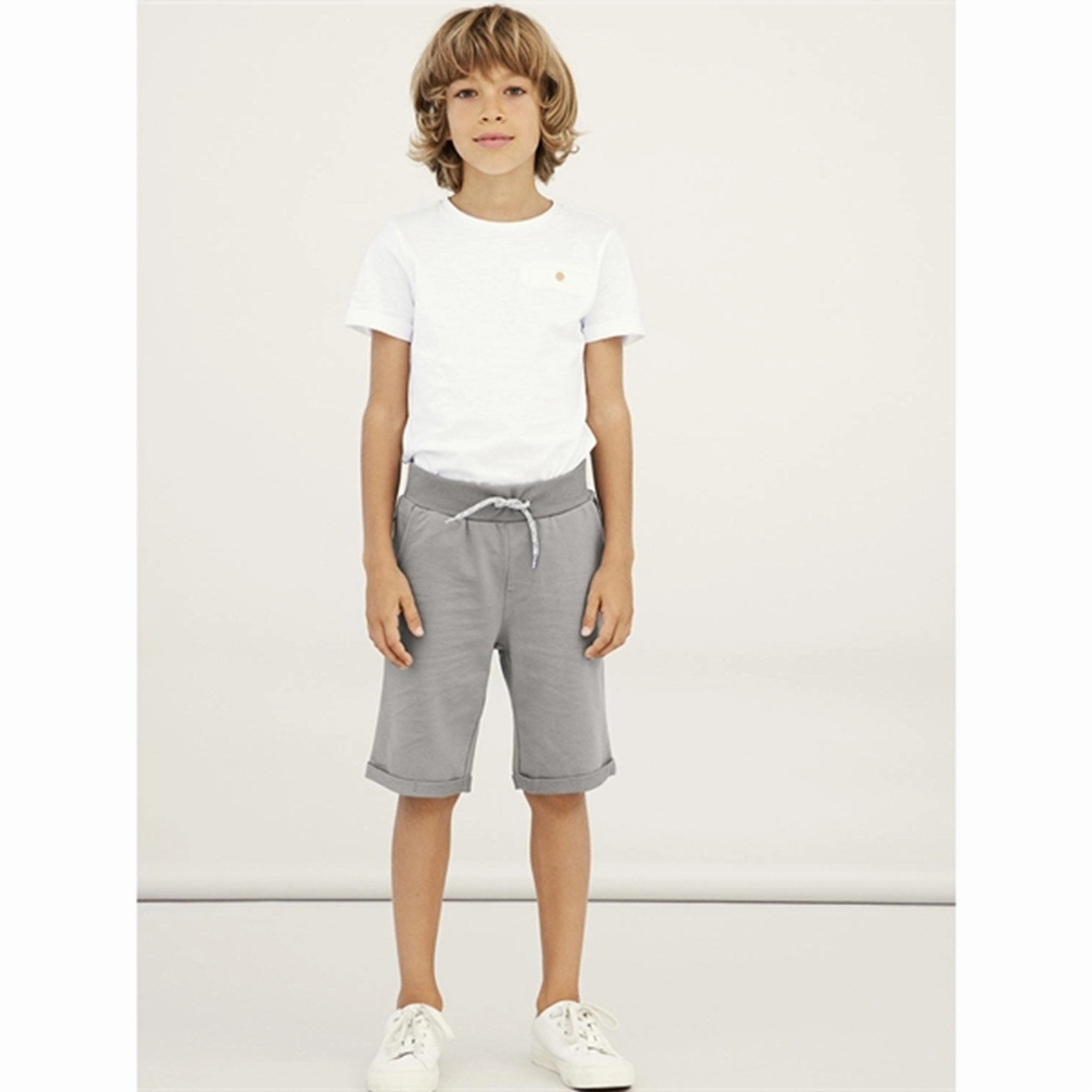 Soft touch finish Name it Grey Melange/Dark Sapphire Vermo Lange Sweat Shorts 2-pack Noos