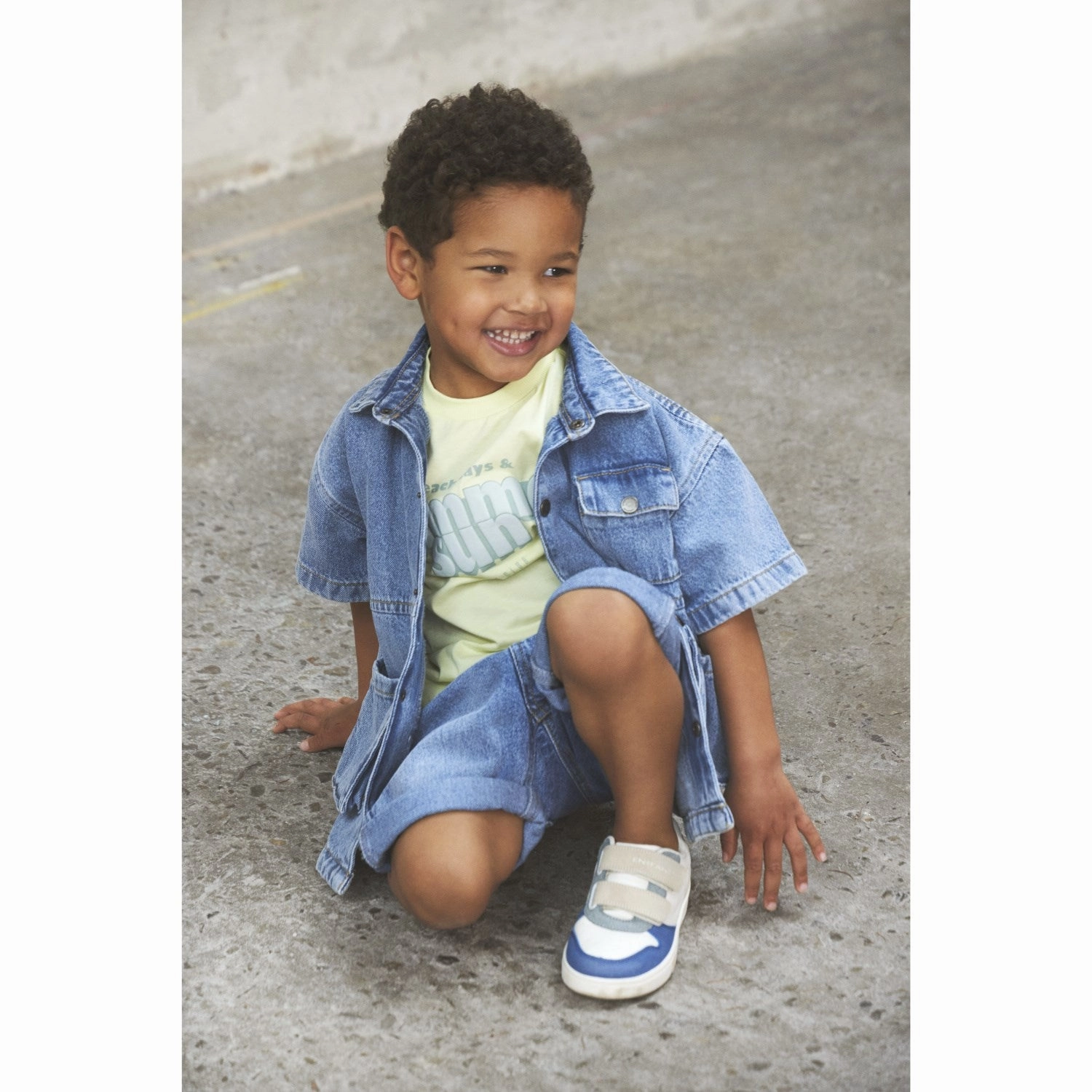 WindResistantWeave En Fant Light Denim Blue Shorts Bermuda Denim