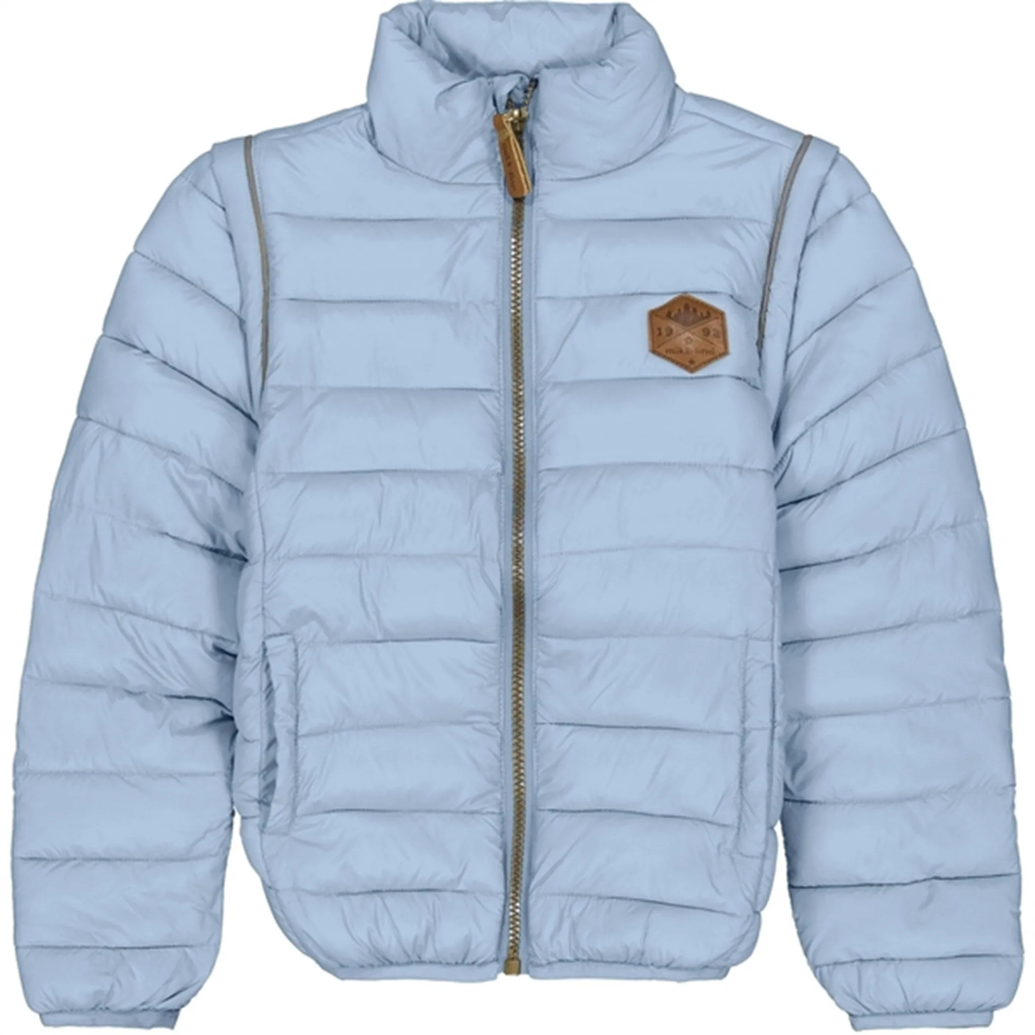 Care-Instructions-Included Effortless layering piece Mikk-Line Nylon Puffer 2 in 1 Jacket Faded Denim