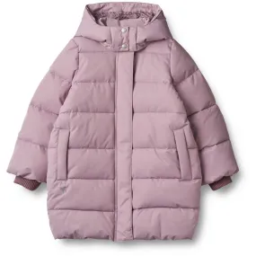Wheat Soft Lilac Puffer Coat Yrsa Baby-Shower Velvet-Sleeve