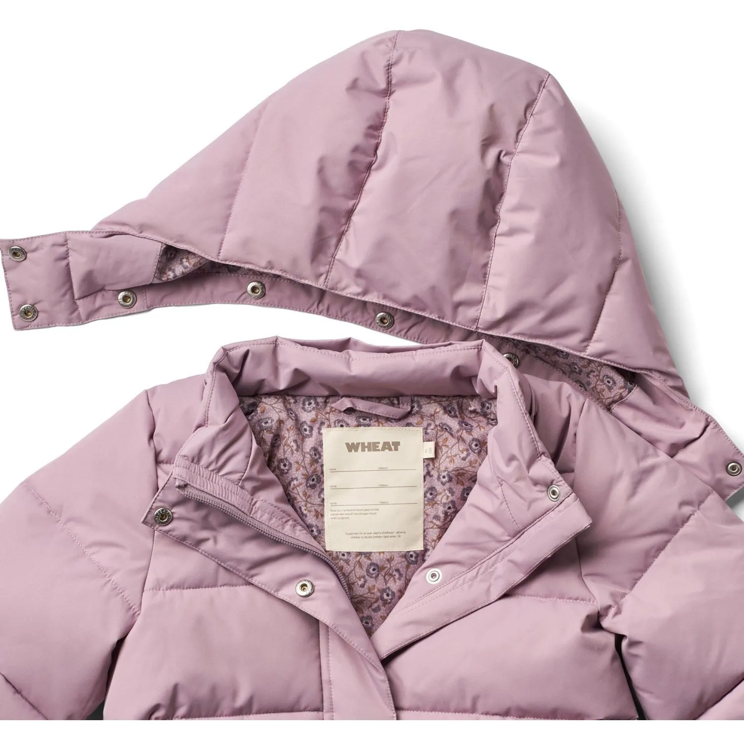 Wheat Soft Lilac Puffer Coat Yrsa Feminine everyday piece Flap-Detail