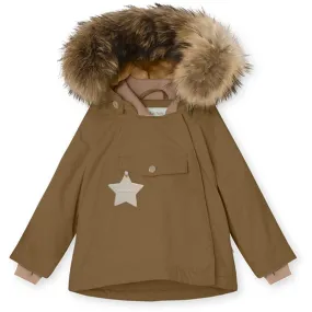 MINI A TURE Wang Fleece Fur Winter Jacket Wood Dual Zip Functionality investment piece