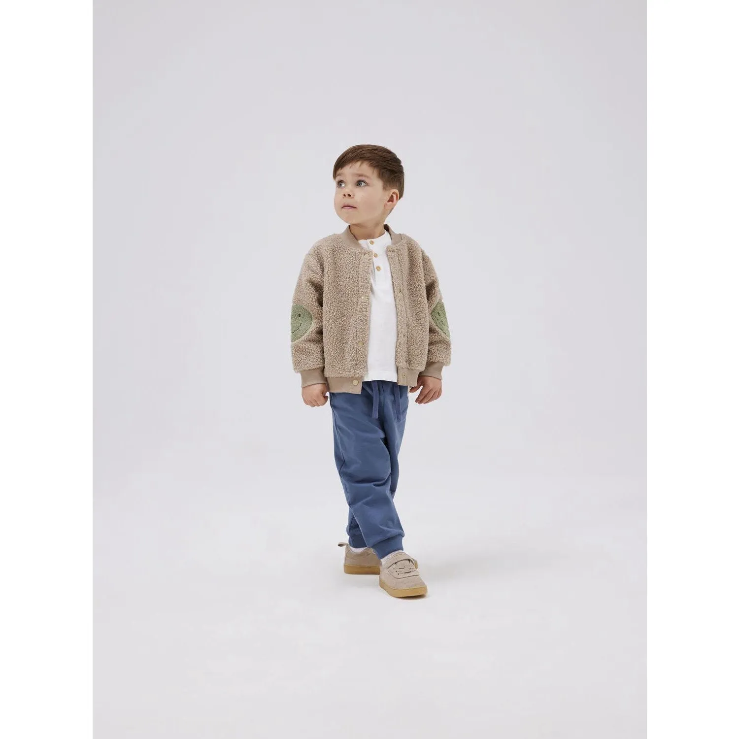 Name It Pure Cashmere Sand Regular Teddy Cardigan Powder Quick Zip