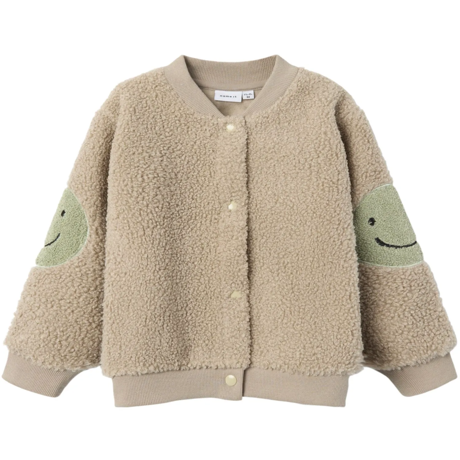Name It Pure Cashmere Sand Regular Teddy Cardigan Trendy Outerwear Adjustable Waist Tabs