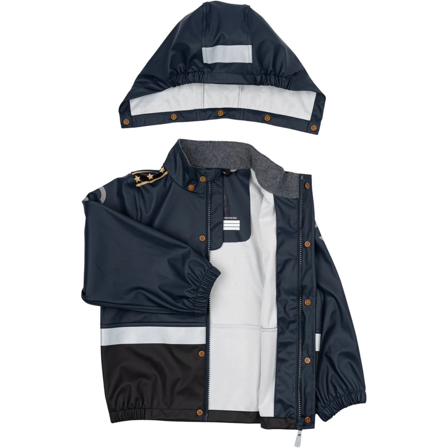 On Trail Style Weekend Gear Mikk-Line Blue Nights Police Suspenders Rain Set