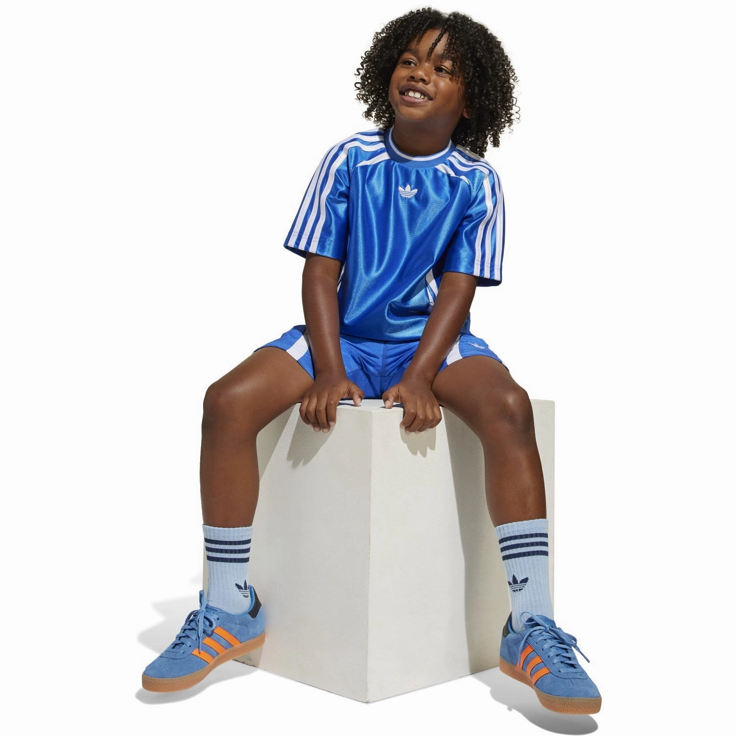 adidas Originals Blue Short Tee Set Daily Casual
