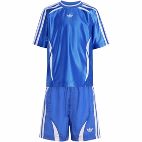 Nylon Material Printed design adidas Originals Blue Short Tee Set