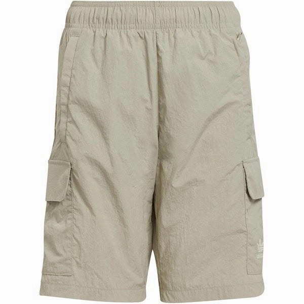 adidas Originals Putty Grey Cargo Shorts Sweat Resistant Fabric Rubberized Grip Waistband