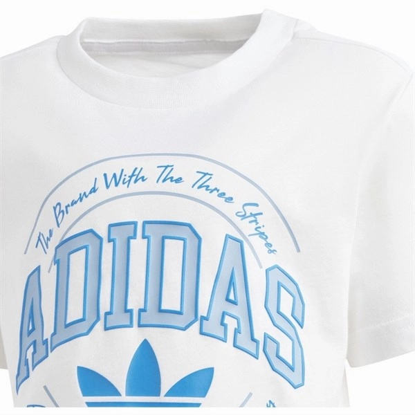 adidas Originals White/Night Indigo Shorts Tee Set Relaxed Vibe Anti - odor