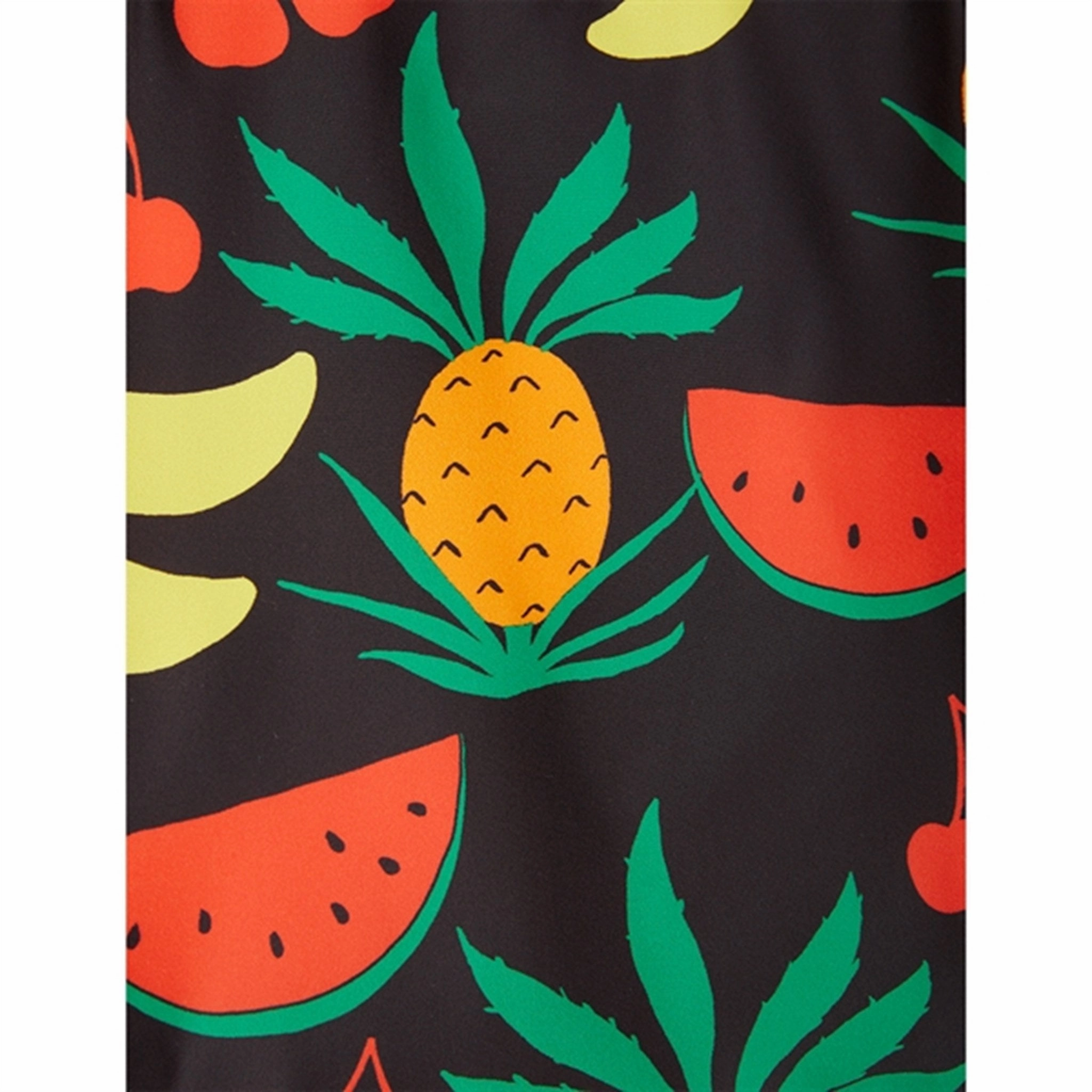 Matte Texture Mini Rodini Fruits Aop Swimsuit Brown