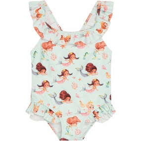 Hust & Claire Wan Blue Madiken Bathing suit Tension Dispersing Design Bonded Edge Detailing