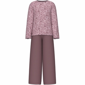 Name It Mauve Shadows Pajamas Mauve Flower Loose Rib Noos Snug Form High Breathability Knit