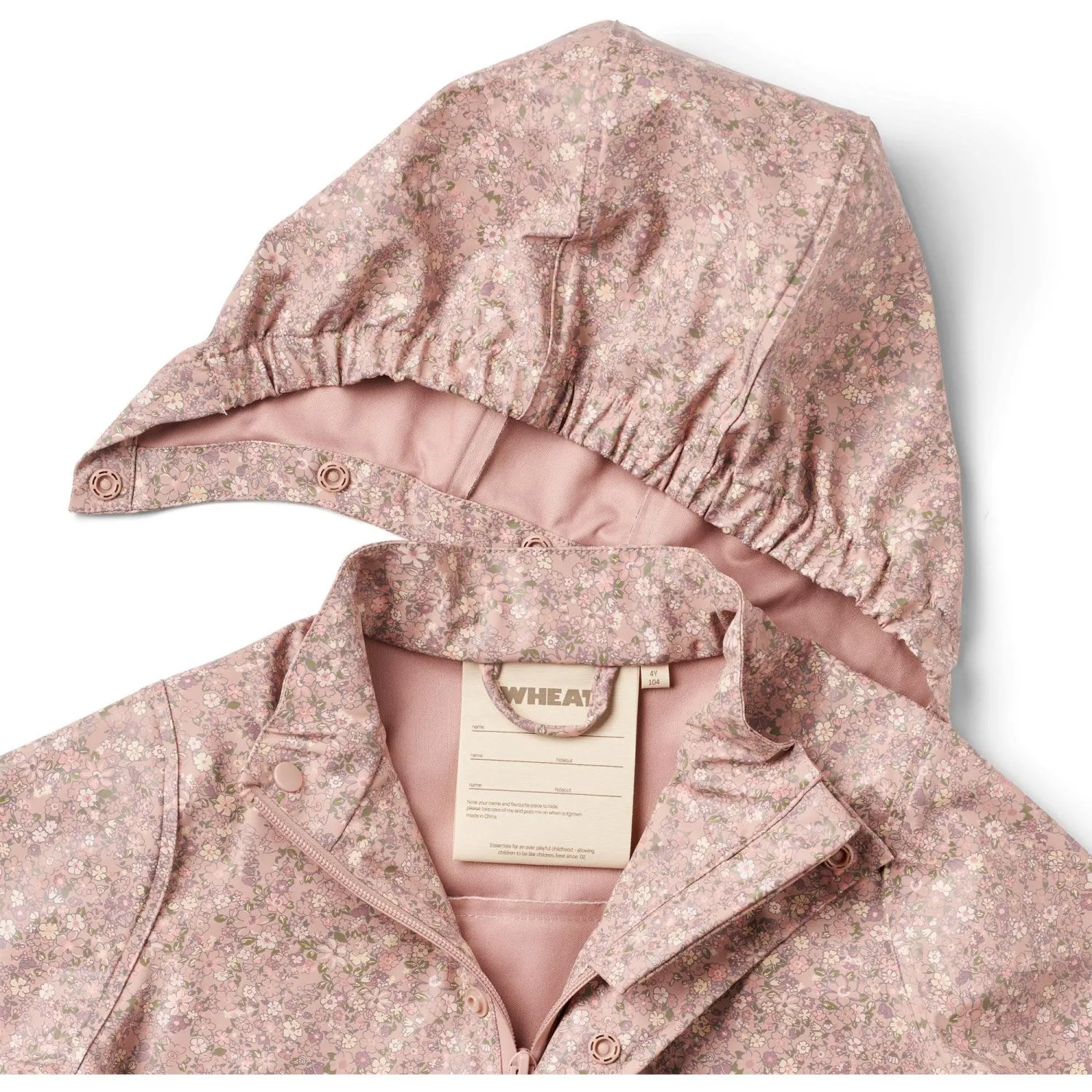 Compact Fit Wheat Powder Flower Meadow Rainwear Ollo Jacket