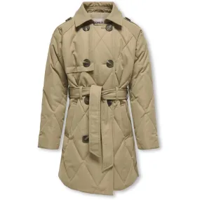 kids ONLY Petrified Oak Mauda Quilted Jacket gym - goers Casual Style