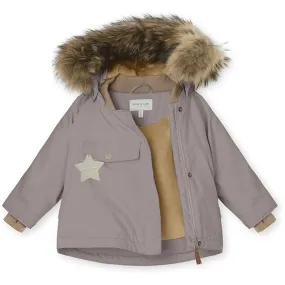 Wind Lock MINI A TURE Wang Fleece Fur Winter Jacket Zinc Purple