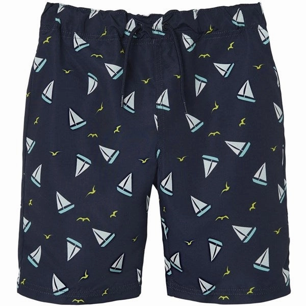 tropical print Anti Sag Reinforced Stitching Name it Dark Sapphire Boat Zorro Swim Shorts