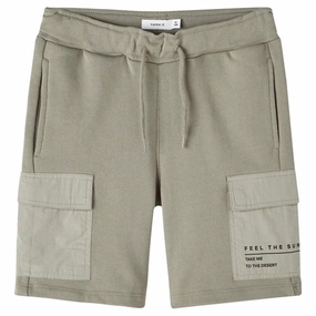 Athletic Shorts Stretchy Hemline Name it Dried Sage Hagnus Loose Sweat Shorts