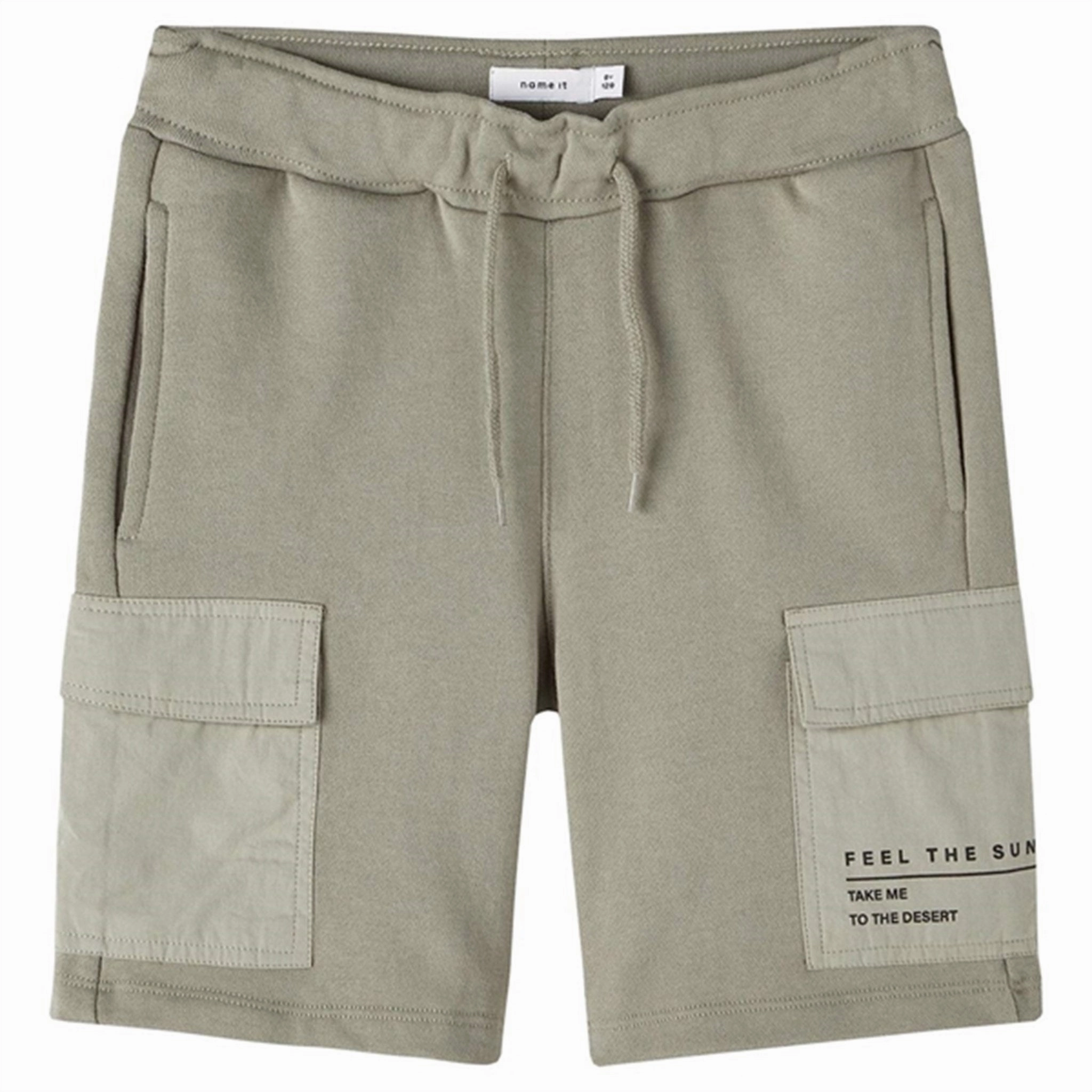 Athletic Shorts Stretchy Hemline Name it Dried Sage Hagnus Loose Sweat Shorts