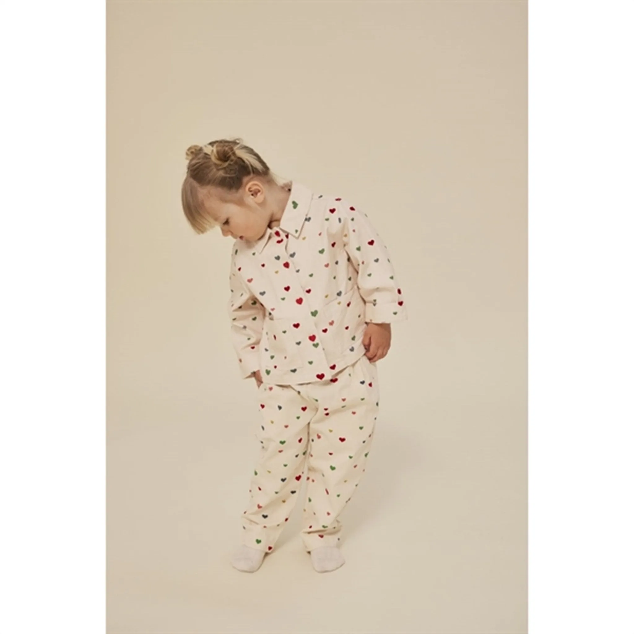 Multi Panel Construction Konges Sl?jd Multi Heart Blush Fen Shirt Jacket