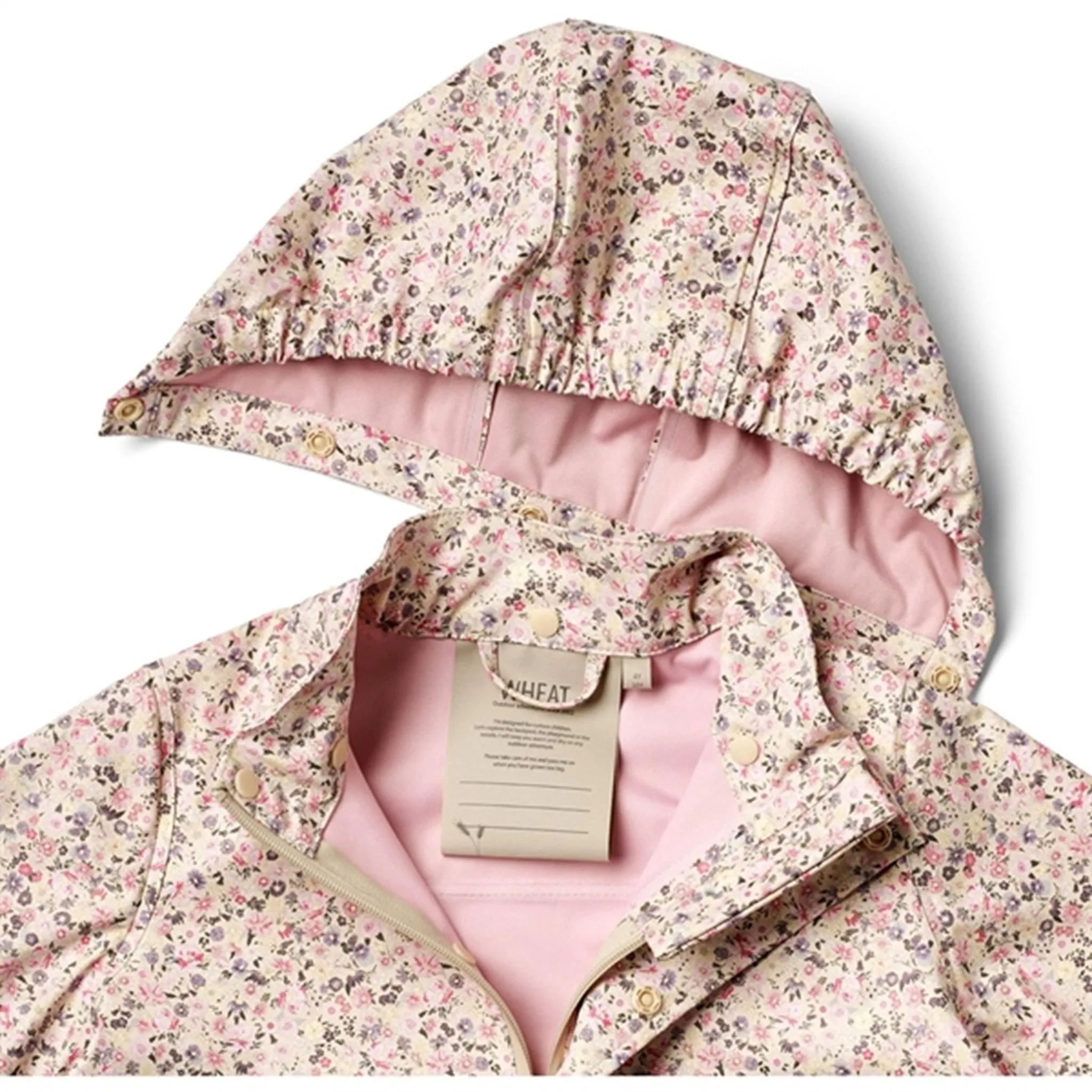 Wheat Rain Jacket Ola Clam Multi Flowers Layered Commute Look