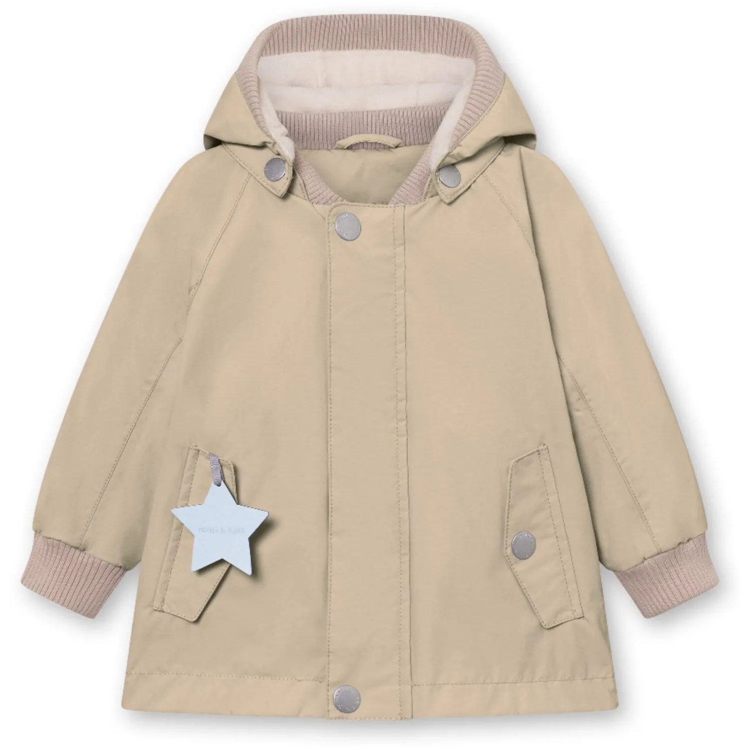 Soft Shell Mini A ture Sesame Wally Fleece Lined Spring Jacket. GRS