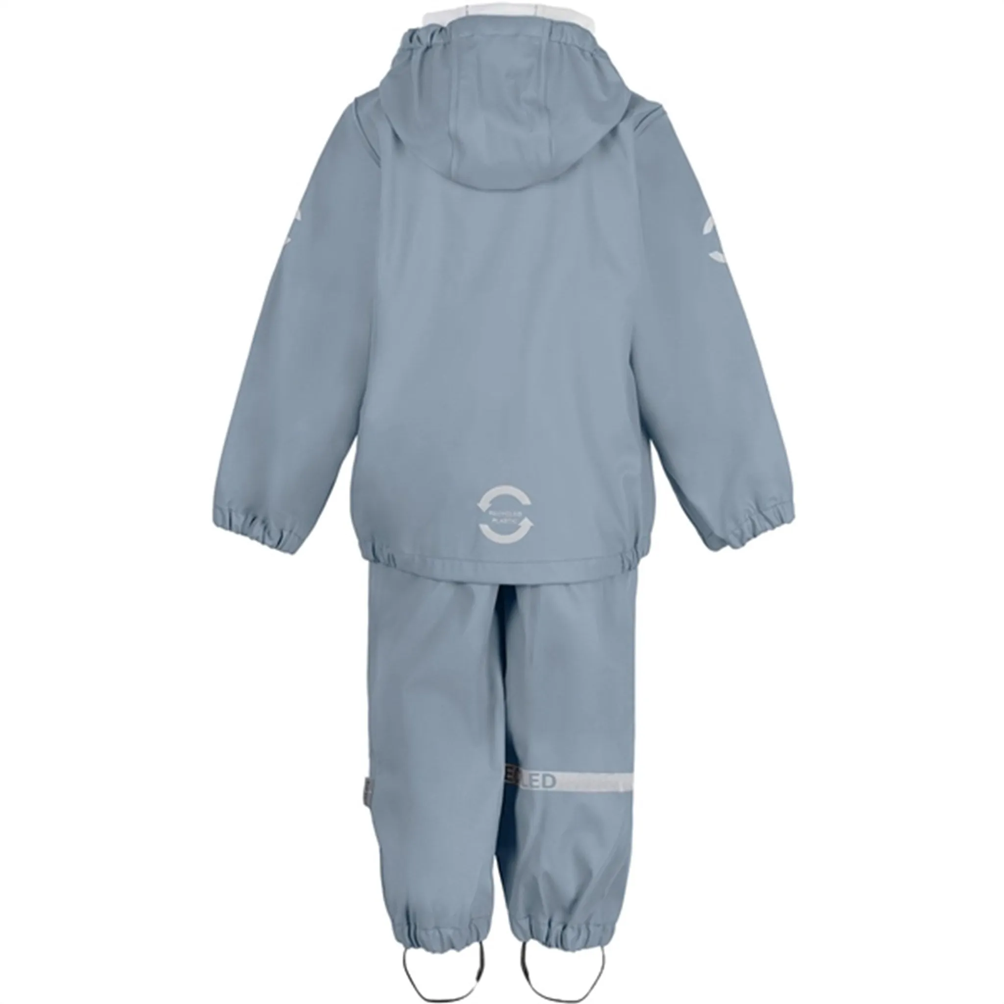 Mikk-Line Rainwear Set Faded Denim Transparent Panels Snow Day Gear