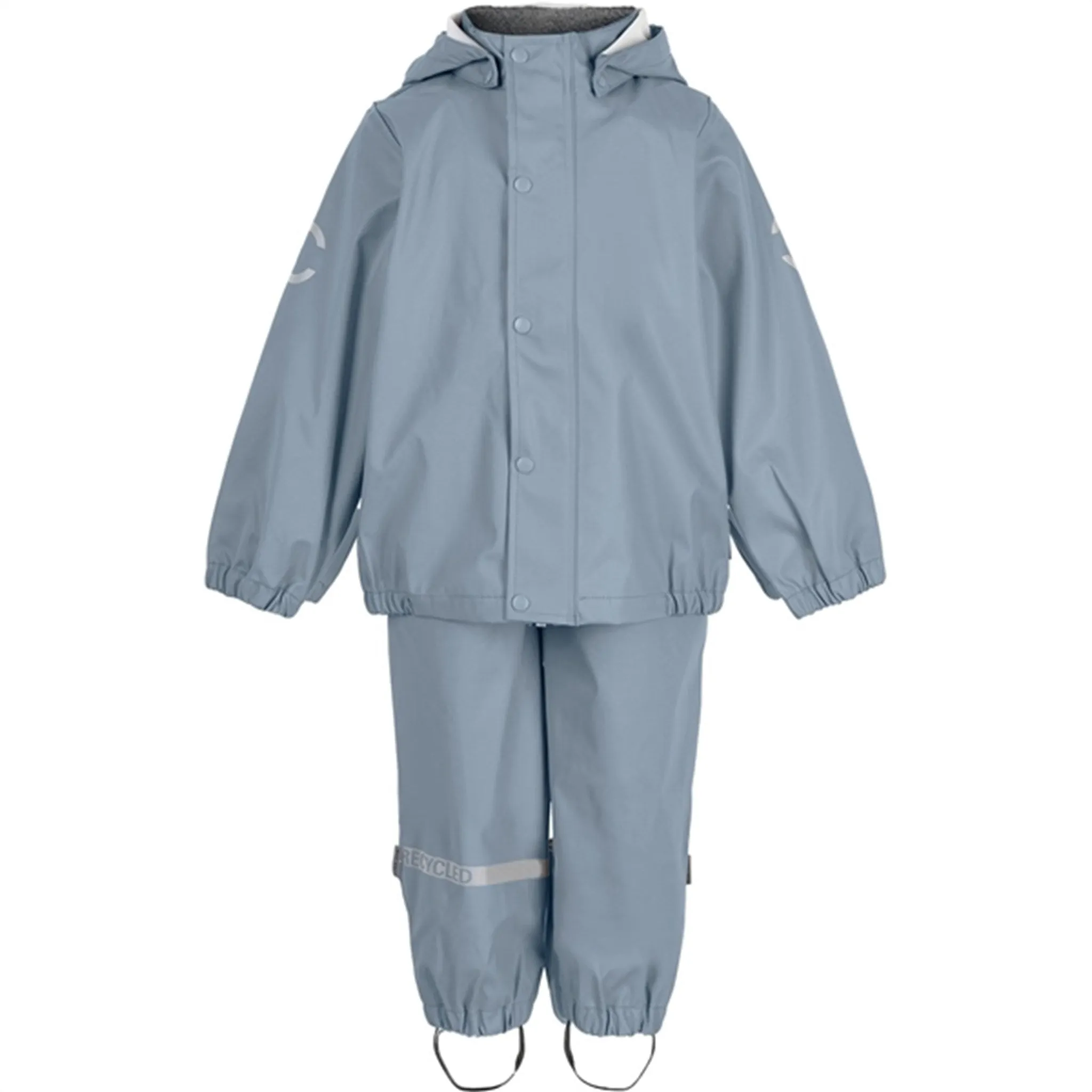 Mikk-Line Rainwear Set Faded Denim Street Gear Fold Pack