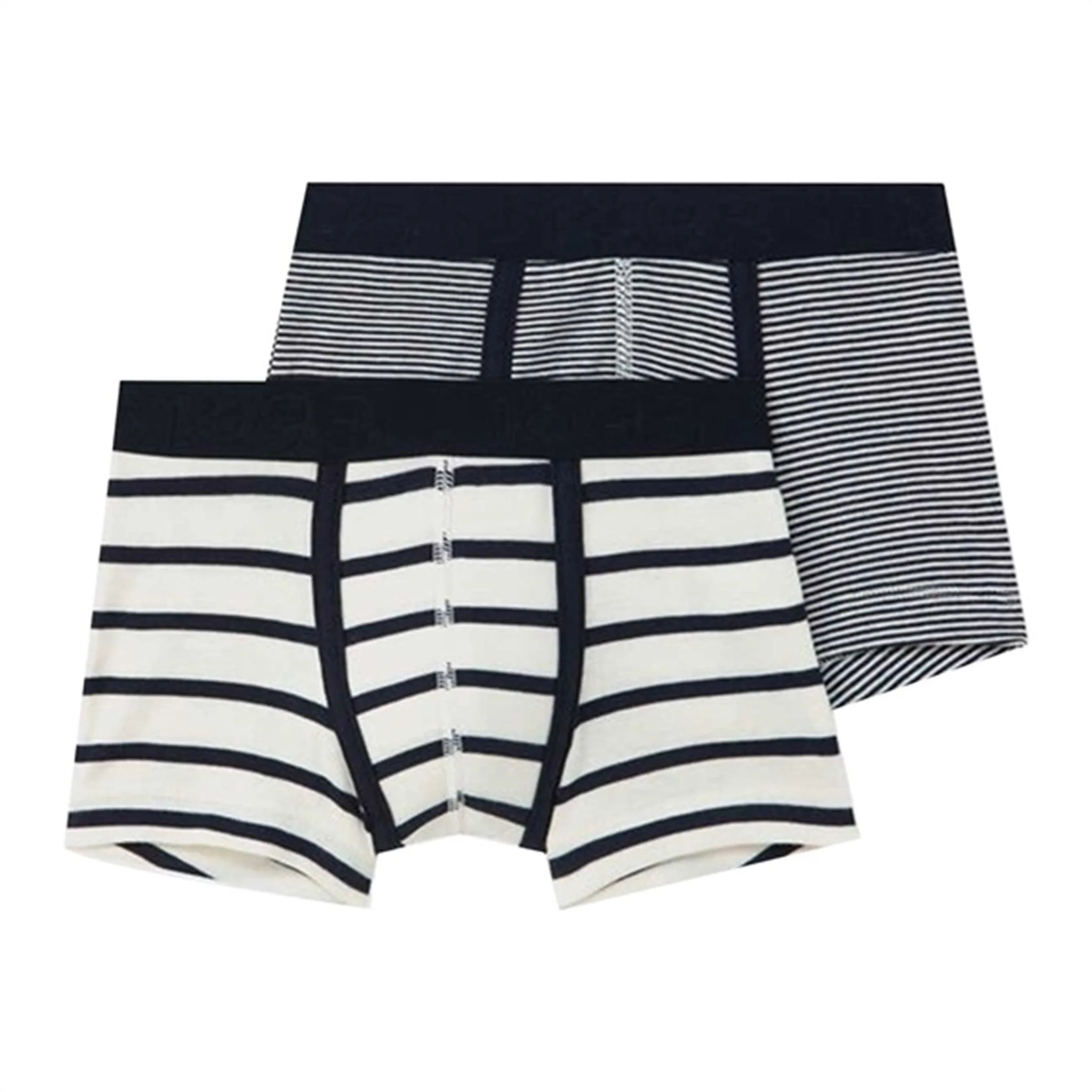 Teen Wear Petit Bateau Boxers 2-pack White/Navy Stripes