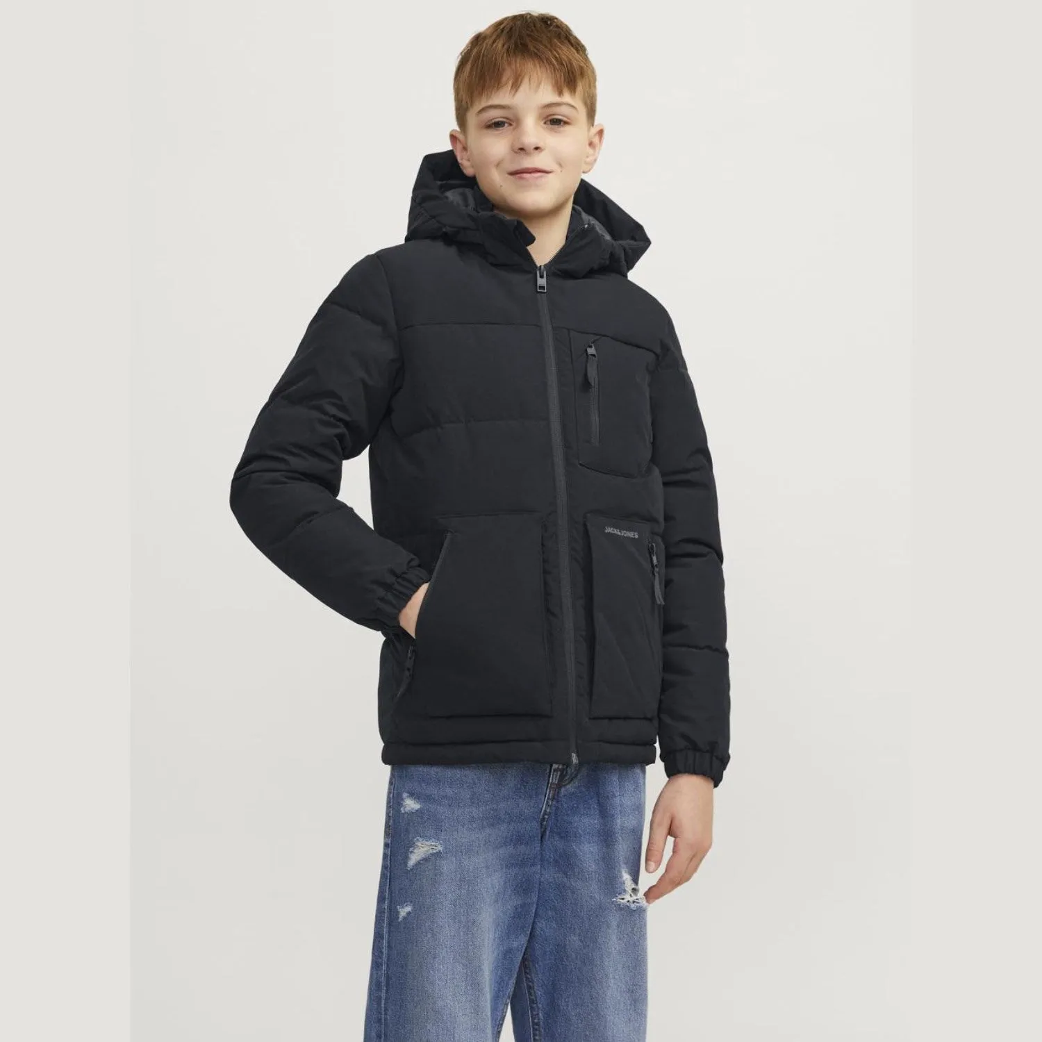Evening-Wear Jack & Jones Junior Black Eotto Puffer Jacket
