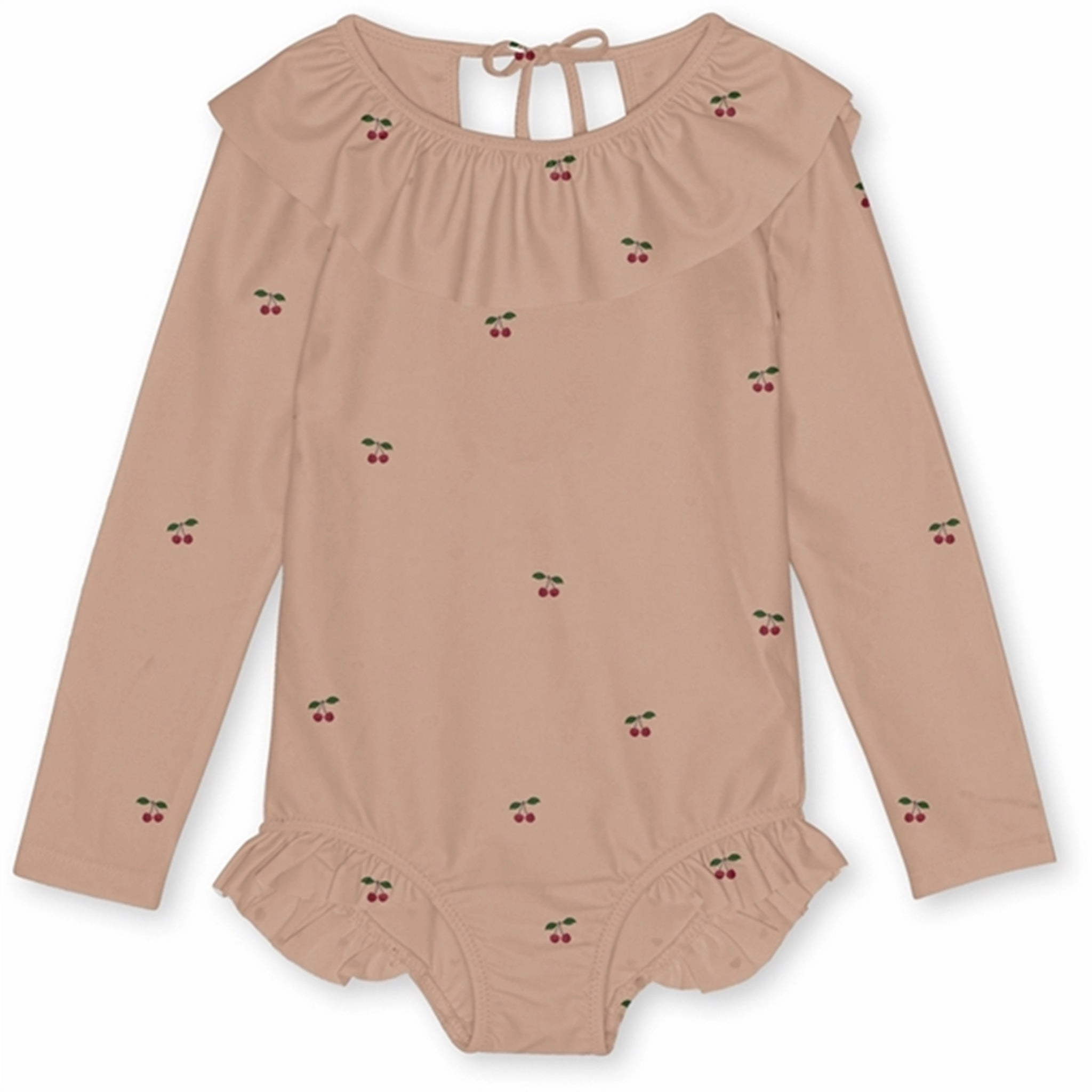 Seamless-Construction Konges Sl?jd Cherry Blush Manuca Frill Swimsuit