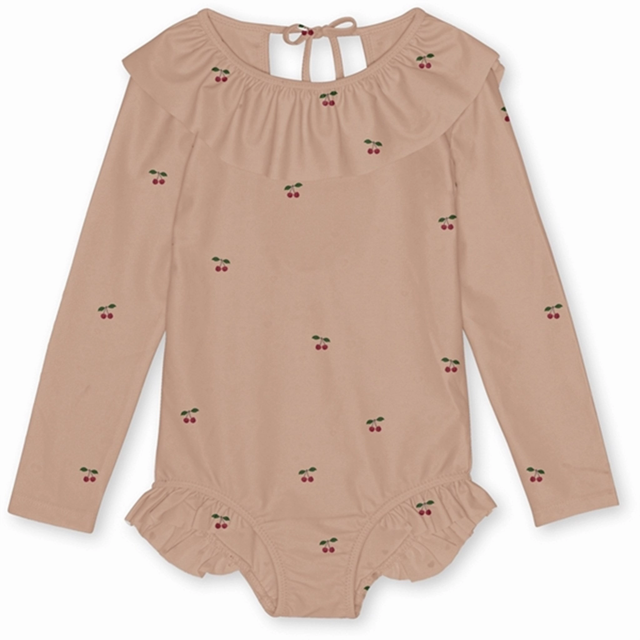 Konges Sl?jd Cherry Blush Manuca Frill Swimsuit Eco friendly materials