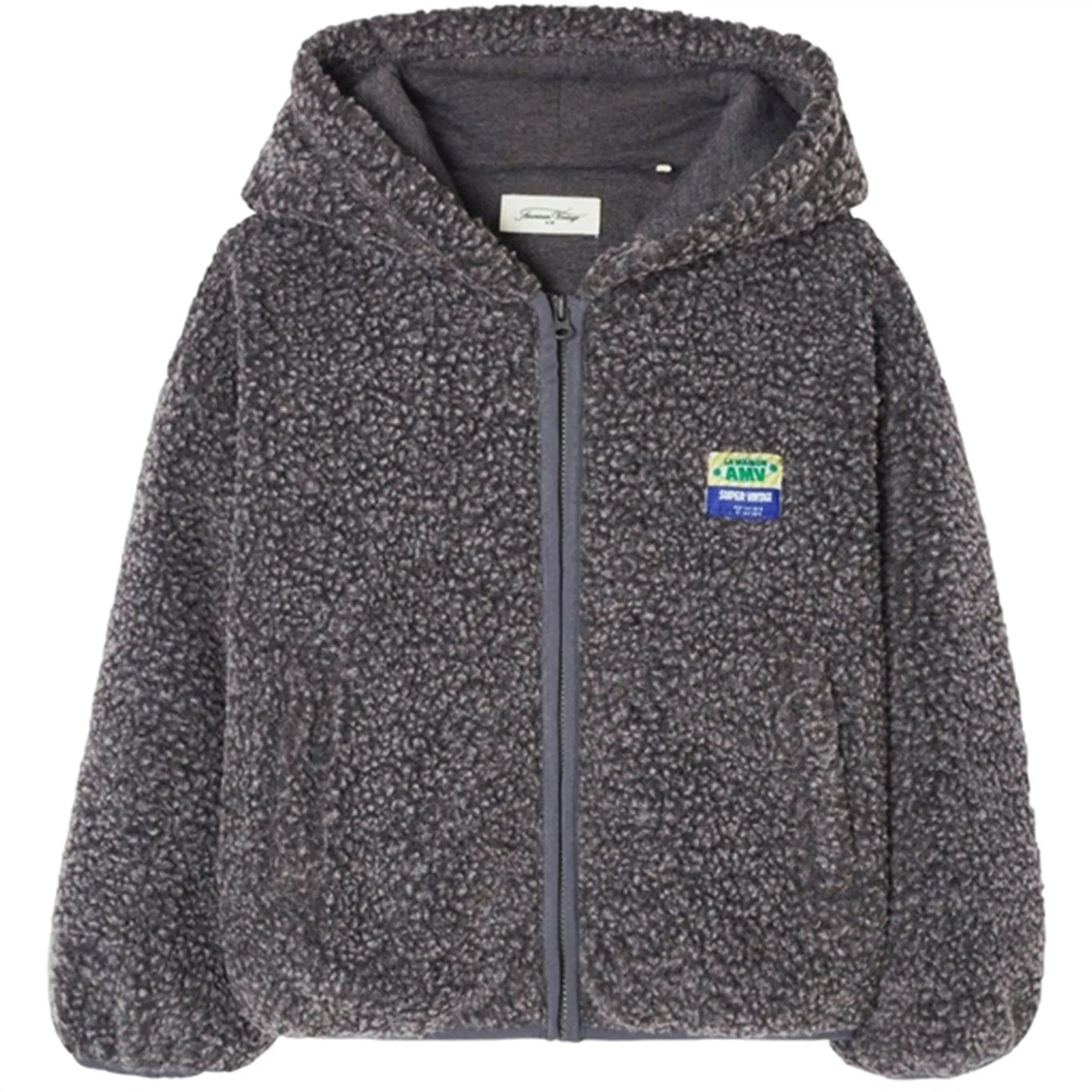 City Comfort winter warmth American Vintage Jacket with Hood Charcoal Melange