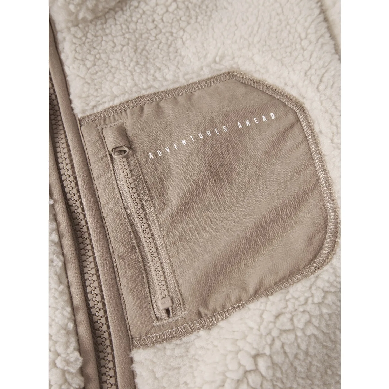Name It Moonbeam Chest Pocket Savannah Tan Nknmattia Sherpa Jacket Pb Authorize SoftLining