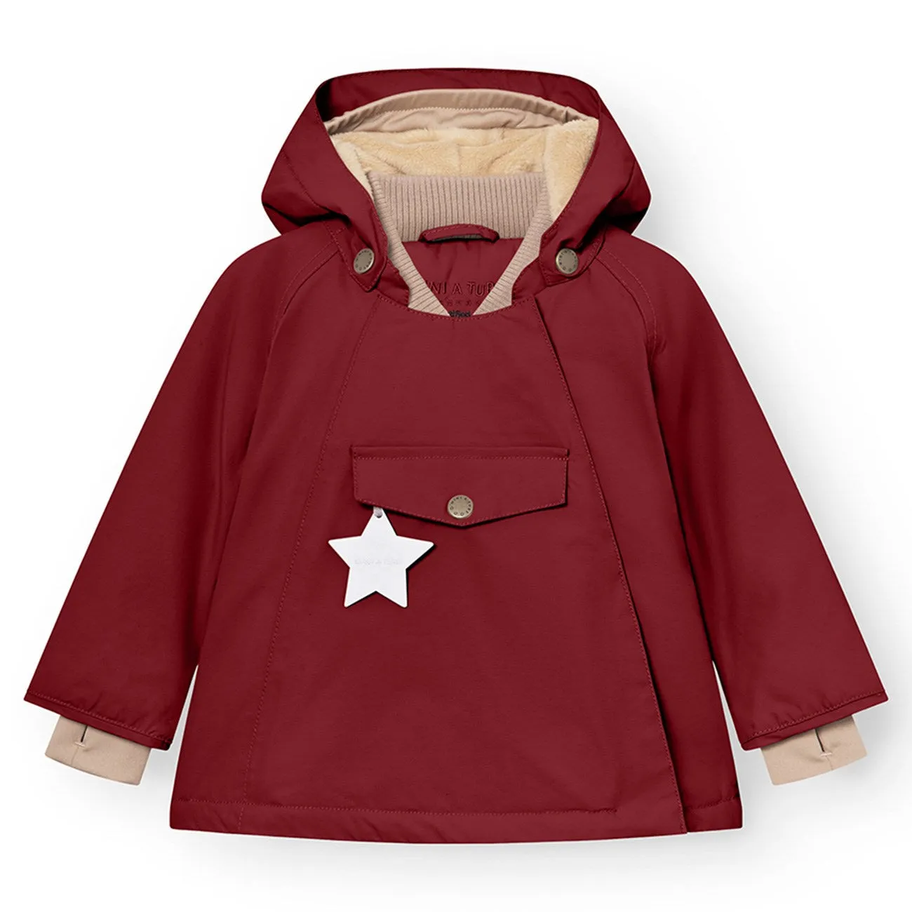 multi-color Mini A ture Red merlot Wang Fleece Winter Jacket