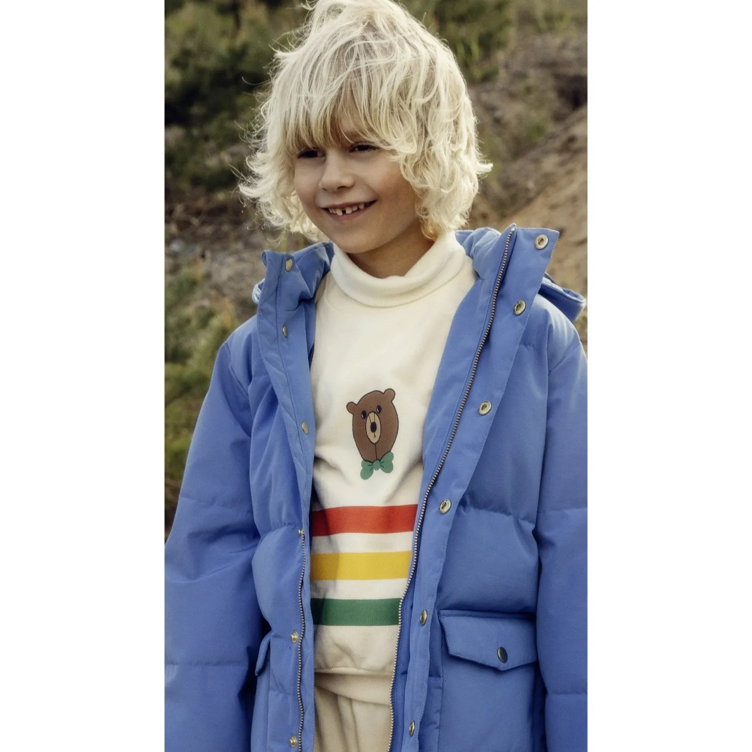 Mini Rodini Blue Solid Heavy Puffer Perfume