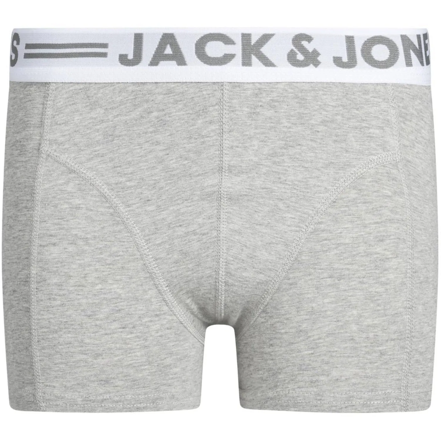 Jack & Jones Junior Light Grey Melange Sense Trunks 3-Pack Noos Contoured Pouch Outdoor Wear