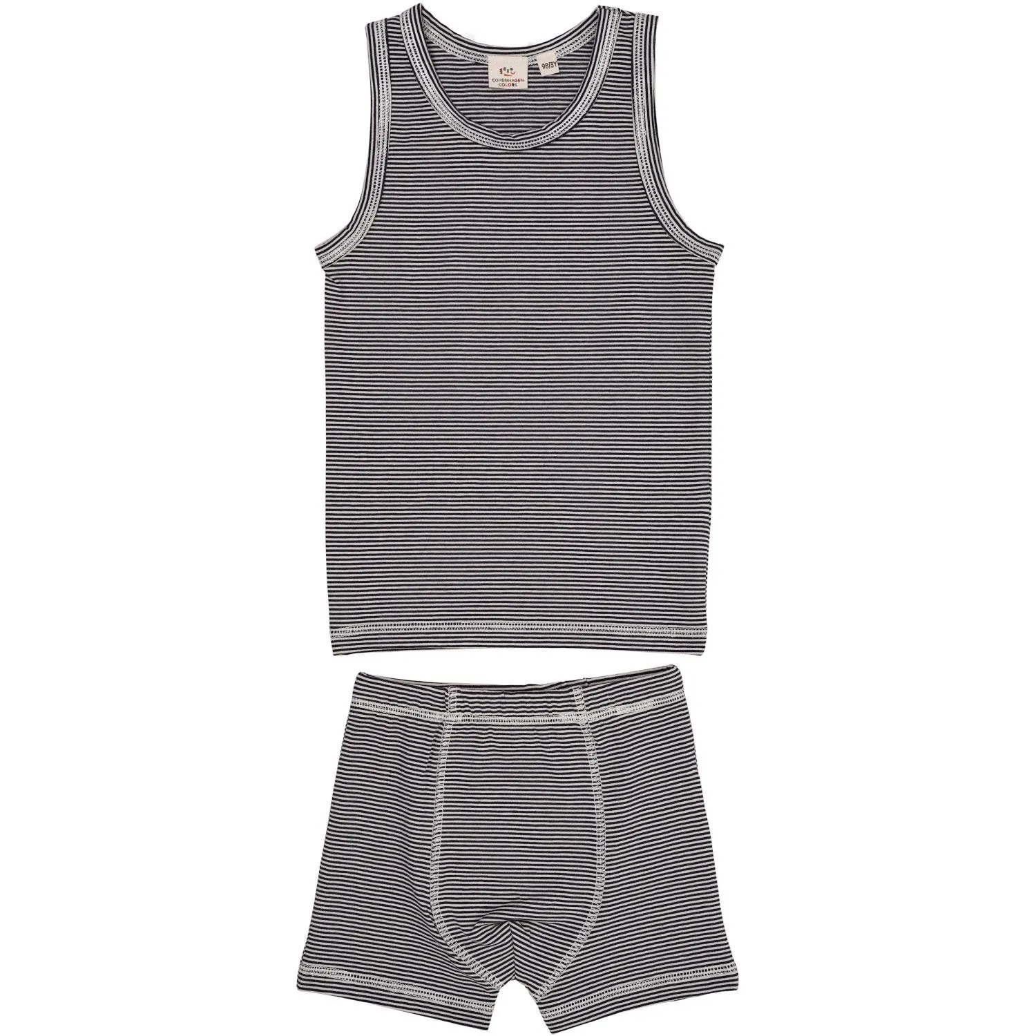 COPENHAGEN COLORS Navy/Cream Stripe Striped Boy Underwear Set incident pastime