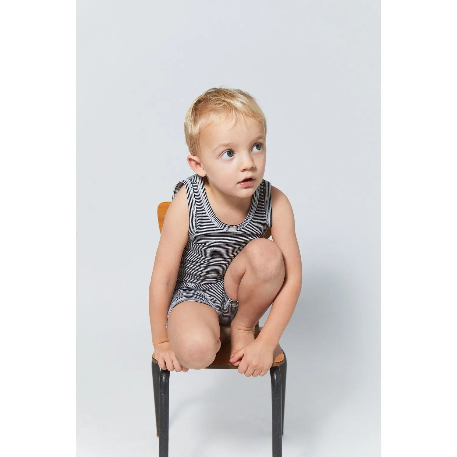 comfortable atmosphere COPENHAGEN COLORS Navy/Cream Stripe Striped Boy Underwear Set