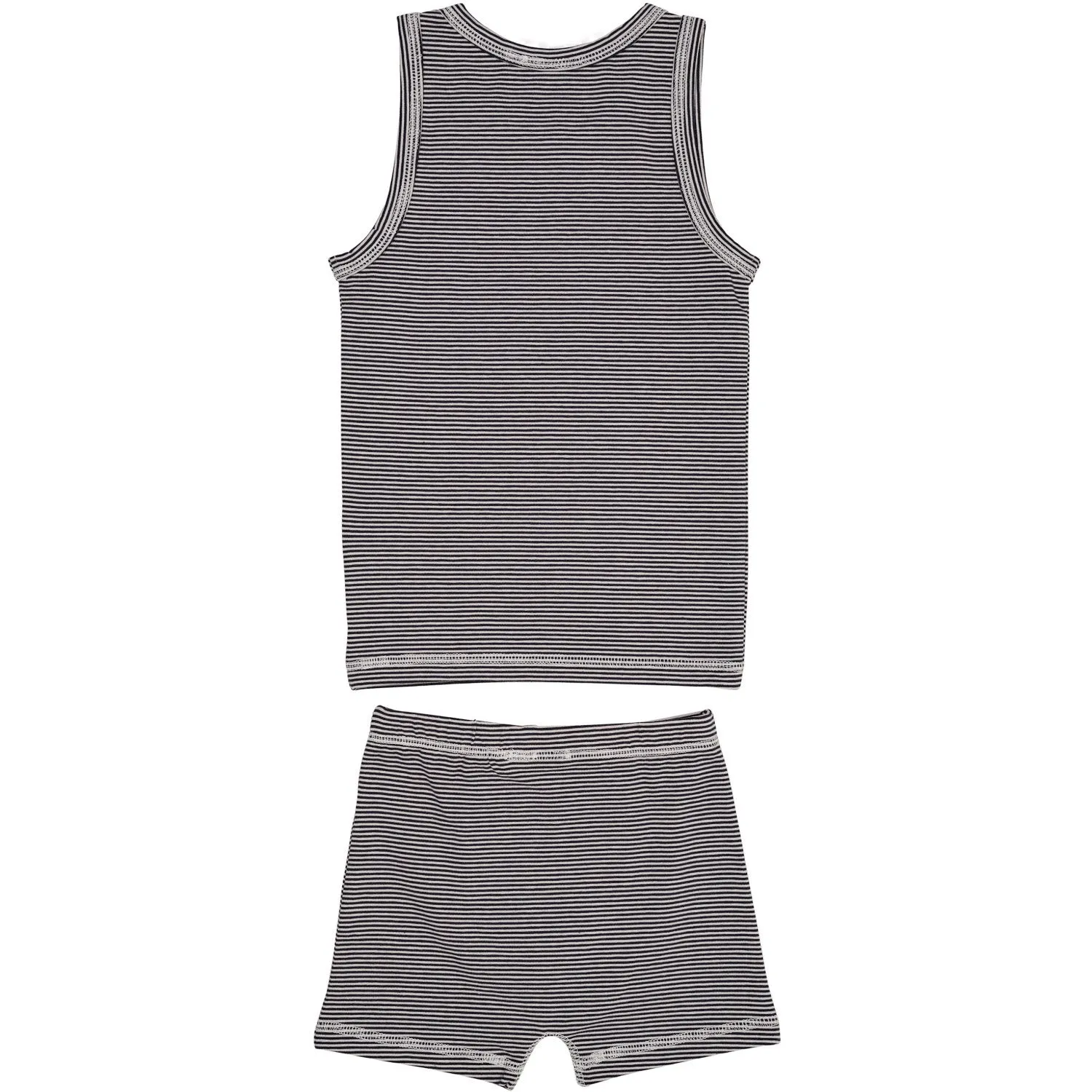 Ethical Sourcing Certified COPENHAGEN COLORS Navy/Cream Stripe Striped Boy Underwear Set