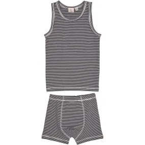 COPENHAGEN COLORS Navy/Cream Stripe Striped Boy Underwear Set incident pastime