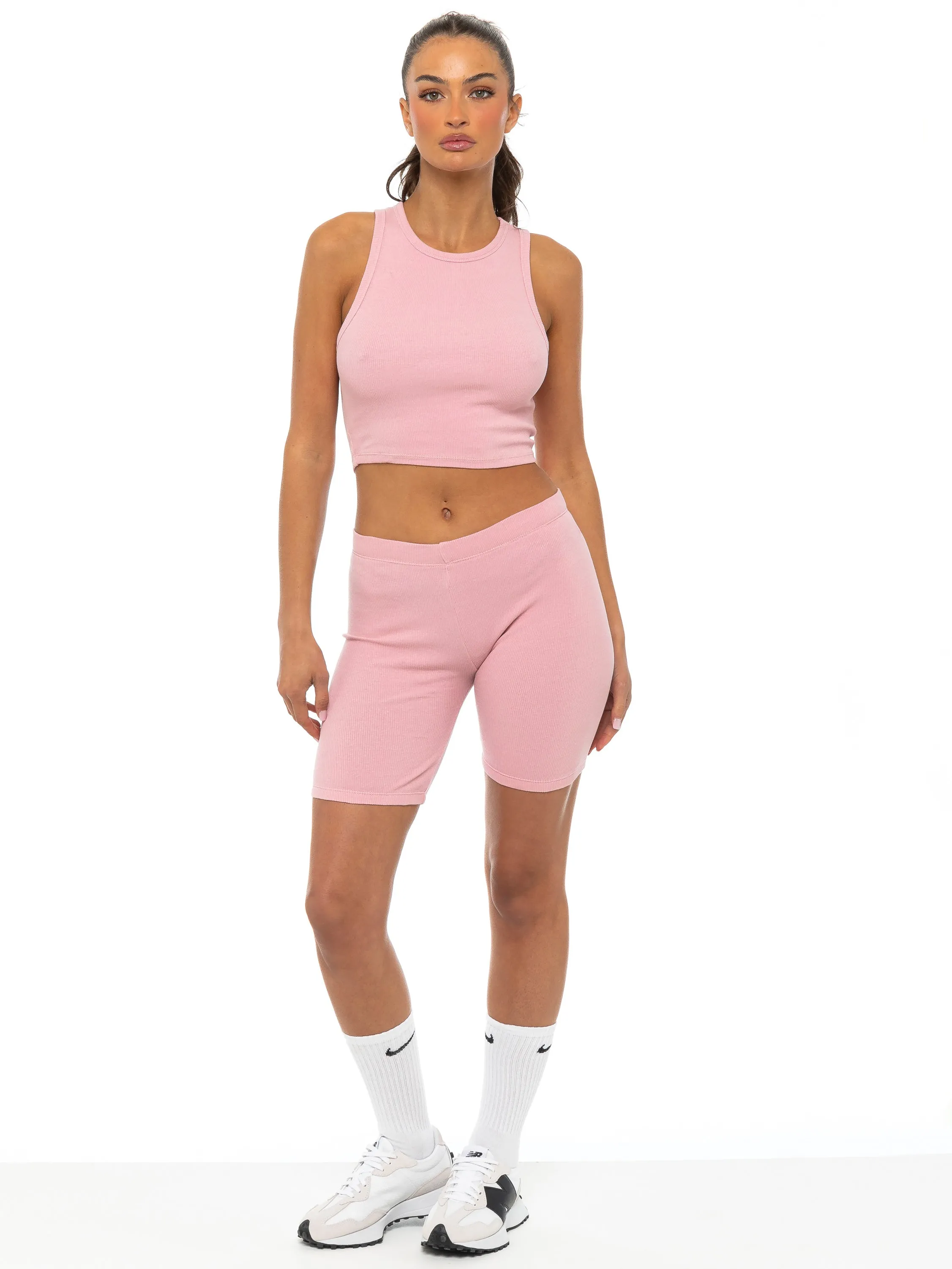 Dynamic Flex Grooves twill Enzo | Womens Ribbed Vest and Shorts