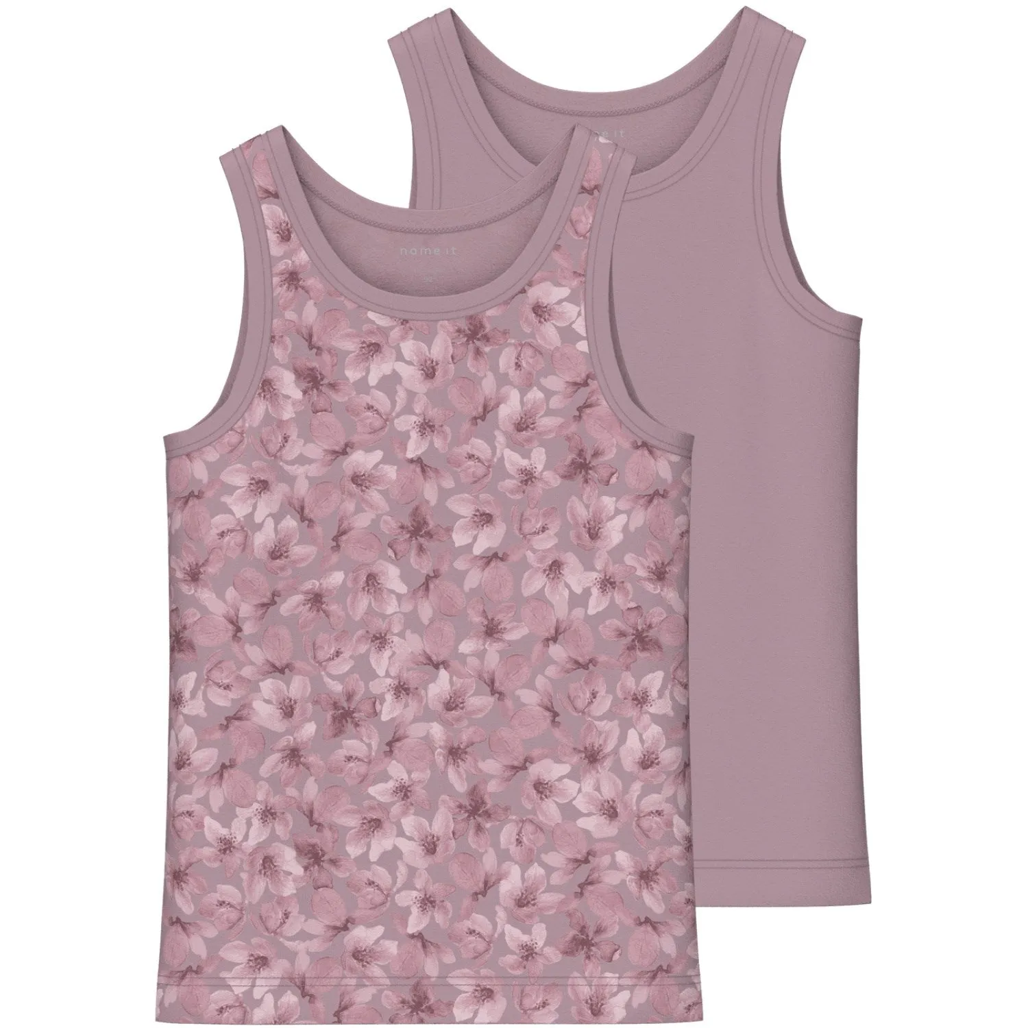 Name It Mauve Shadows Tank Top 2-pack Mauve Flower Noos Component