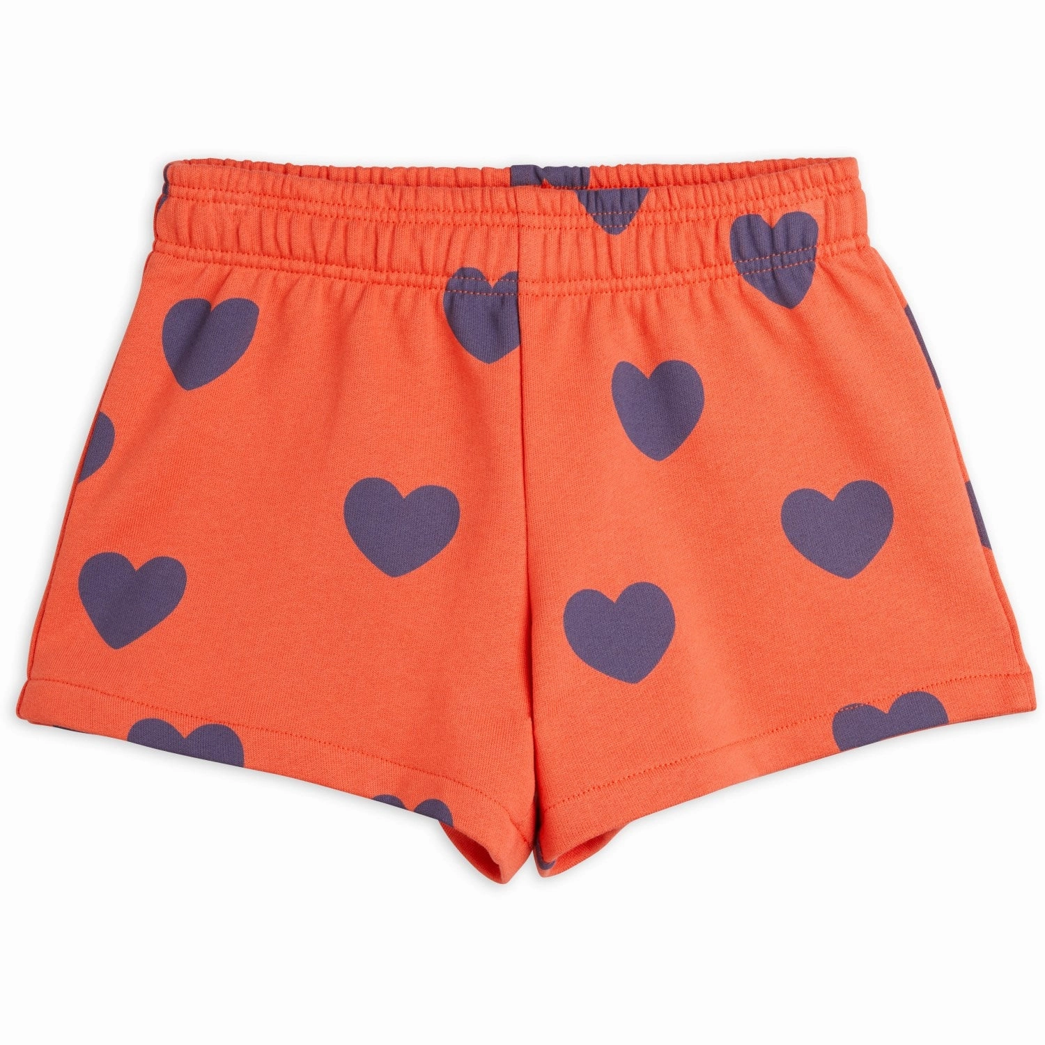 animal print shorts Mini Rodini Red Hearts AOP Sweatshorts