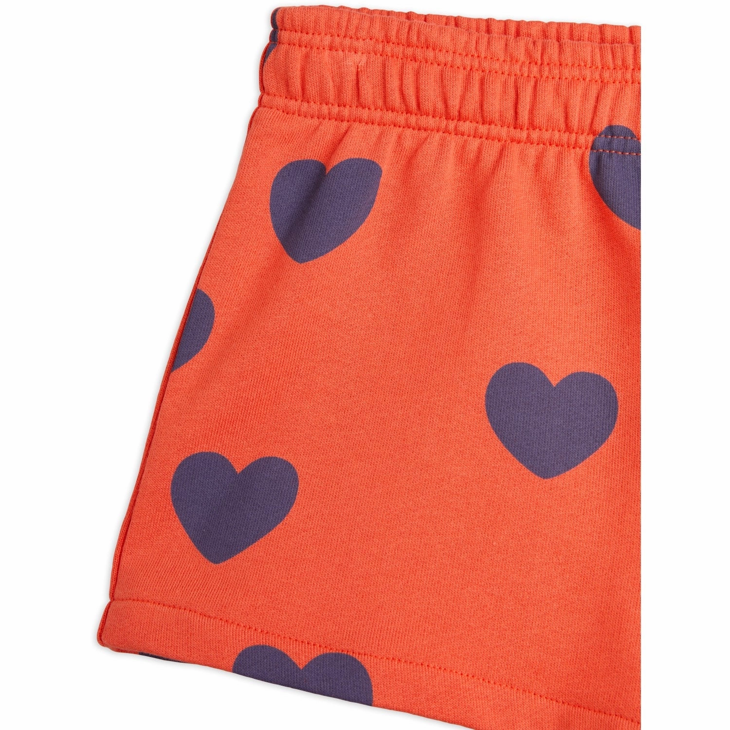 Mini Rodini Red Hearts AOP Sweatshorts checkered pattern Go Light
