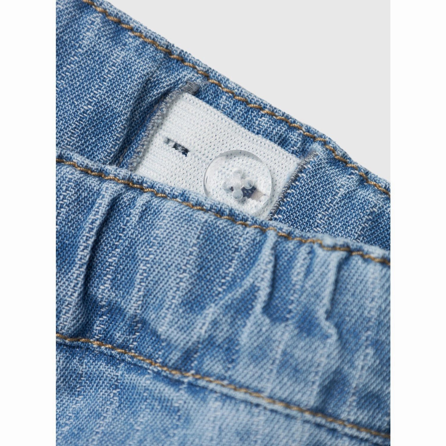 Name It Light Blue Denim Stripes Ryan Jogger Denim Shorts Minimal Finish