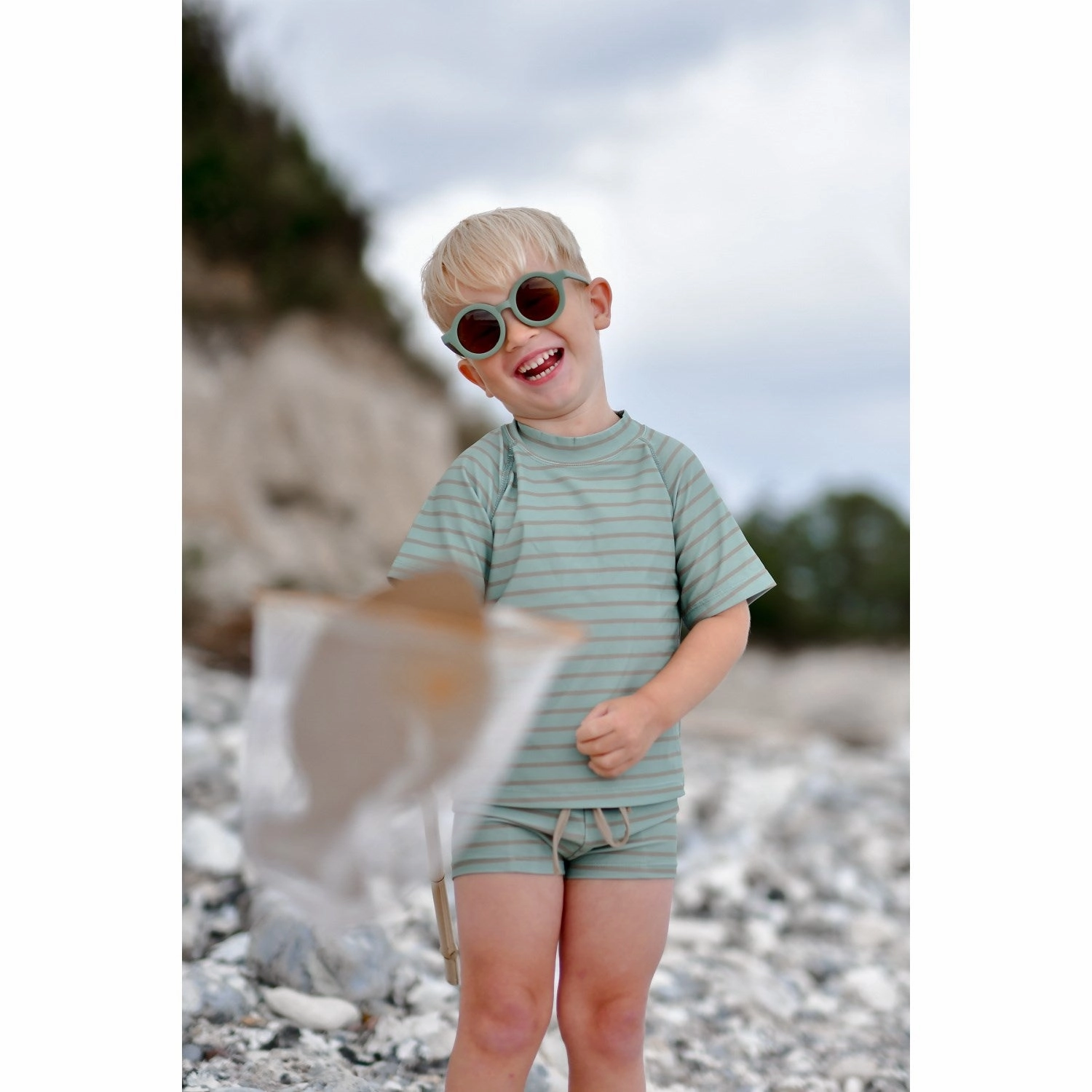 Mikk-Line Green Bay AOP UV Shirt Recycled Holiday Must-Have Stay-Put